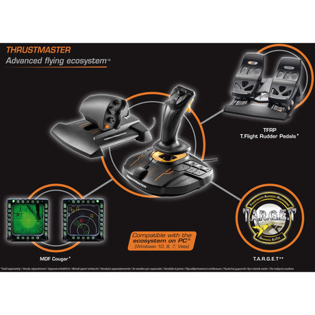 Thrustmaster T.16000M FCS Hotas Gaming Hotas (czarny pomarańczowy, PC)