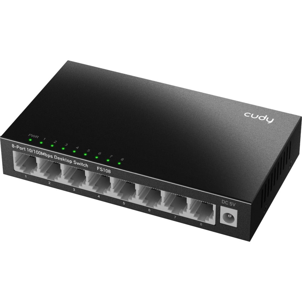Switch Cudy 8-portowy 10 100 Mbps typu desktop (czarny)