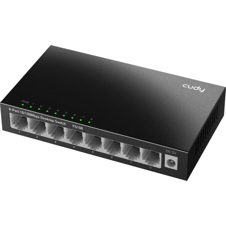 Switch Cudy 8-portowy 10 100 Mbps typu desktop (czarny)