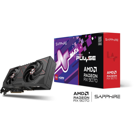 Karta graficzna Sapphire Radeon RX 9070 Pulse (czarna, 2x Display Port, 2x HDMI, RDNA4)