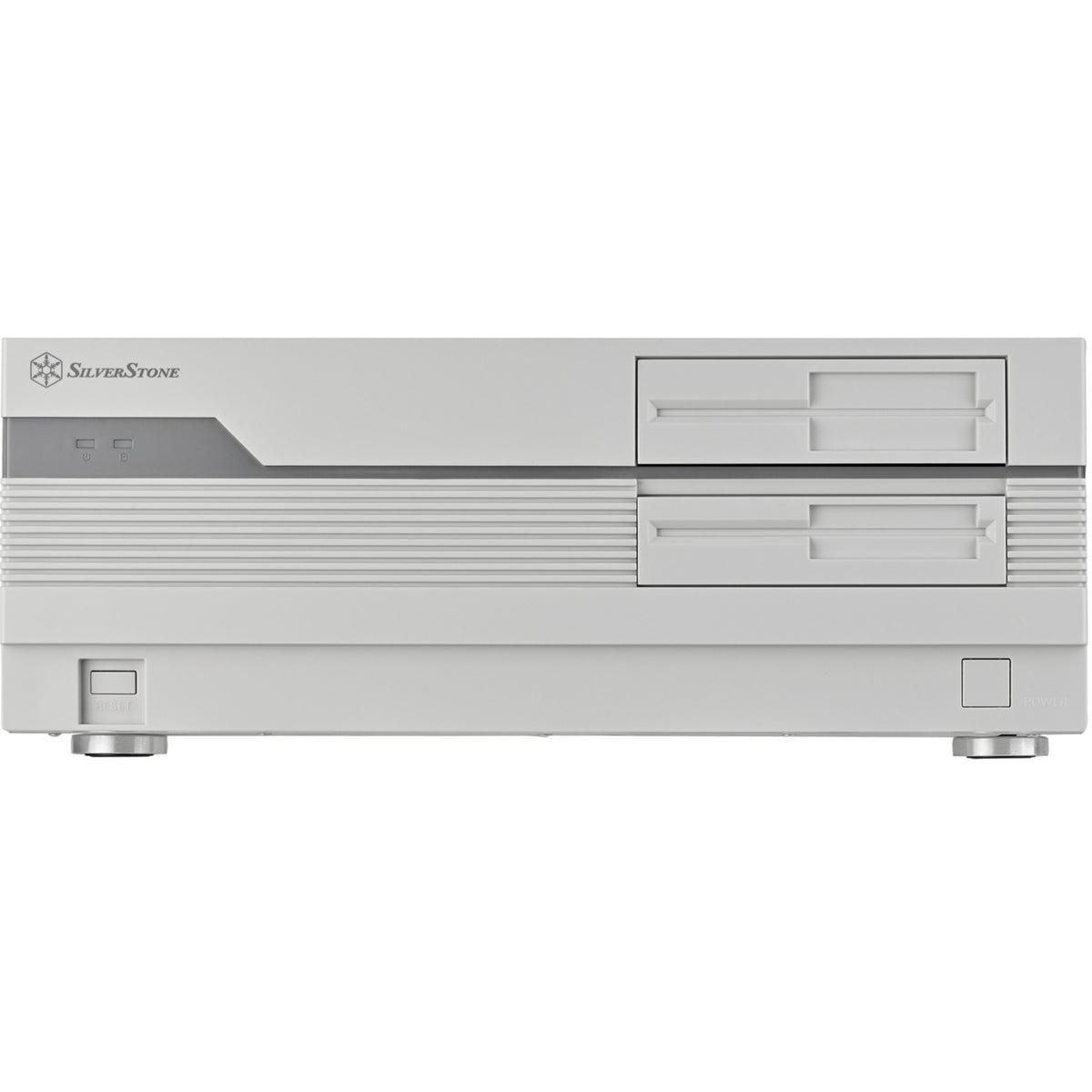 Obudowa Silverstone FLP01 HTPC (kremowa | 2x USB-A | 1x USB-C)