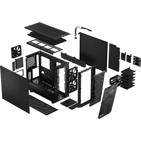 Konstrukcja fraktalna meshify 2 obudowa midi tower (czarna | 2x USB-A | 1x USB-C)