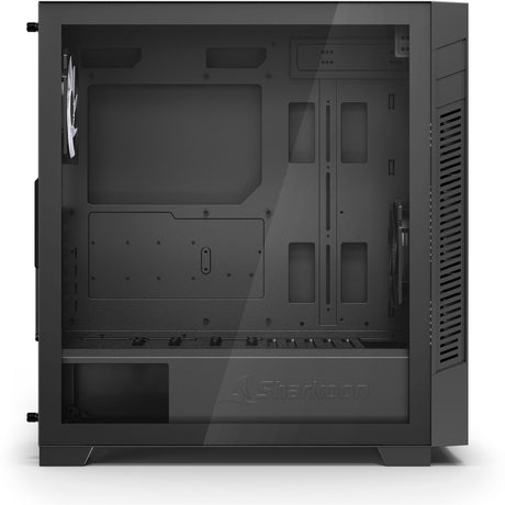 Obudowa midi tower Sharkoon s25-w2 argb (czarna | 2x USB-A | 1x USB-C | RGB | szkło hartowane)