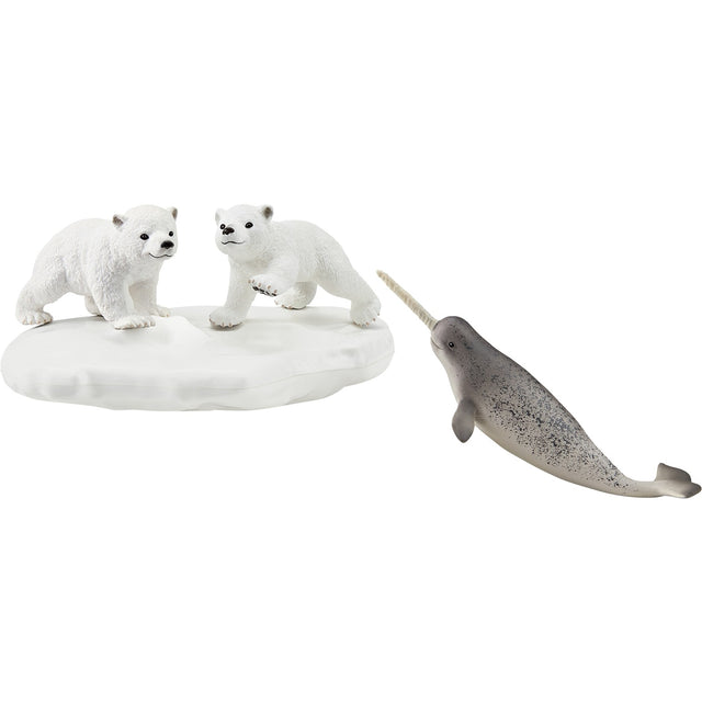 Dzika przyroda Schleich – figurka zabawkowa zjeżdżalni niedźwiedzi polarnych