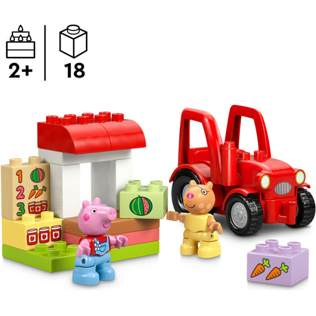 Lego Duplo Świnka Peppa Traktor i stragan Zwierzęta dla małych dzieci - 10468