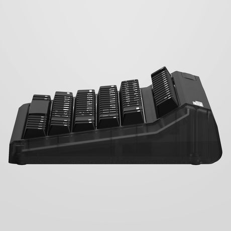 Bezprzewodowa klawiatura mechaniczna Iqunix og80 ciemna strona (czarna, układ amerykański (qwerty), wiśniowy mx niebieski, 80% (tkl), diody rgb, możliwość wymiany podczas pracy, pbt, 2,4 GHz | bluetooth 5.1 | usb-c)