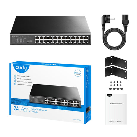 Przełącznik metalowy Cudy 24-portowy gigabitowy (czarny)
