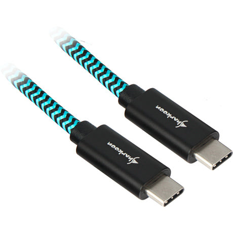 Kabel Sharkoon USB 3.2, USB-C > USB-C (czarny jasnoniebieski, 0,5 metra)