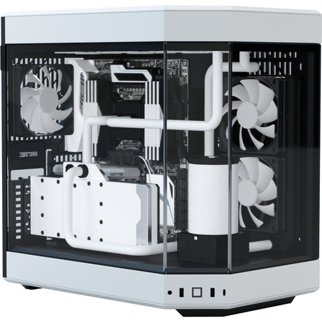 Obudowa midi tower Hyte Y60 (biały czarny | 3x USB-A | szkło hartowane)