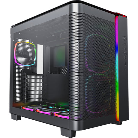 Obudowa midi tower Montech king 95 pro (czarna | 2x USB-A | 1x USB-C | RGB | szkło hartowane)