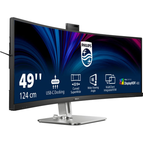 Philips 49b2u6900ch 48,8 zakrzywiony monitor ultrawide (ciemnoszary srebrny, 2x HDMI, Display Port, 4x USB-A, 3x USB-C, RJ-45)