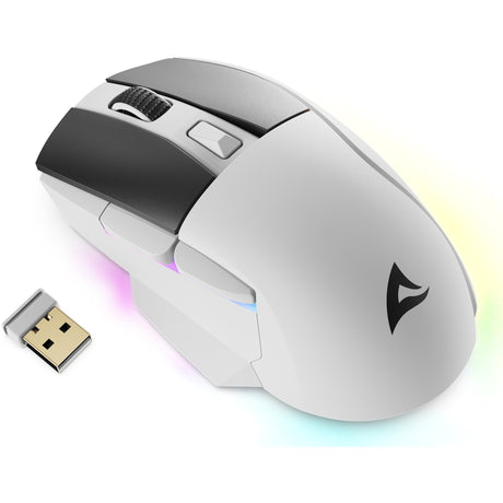 Mysz do gier Sharkoon Skiller sgm50w (biała, 400 - 6400 dpi, diody LED rgb)