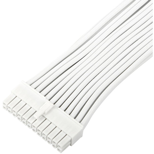 Kabel przedłużający Silverstone sst-pp07e-mbw-v2, 24pin atx (biały, 30 centymetrów)