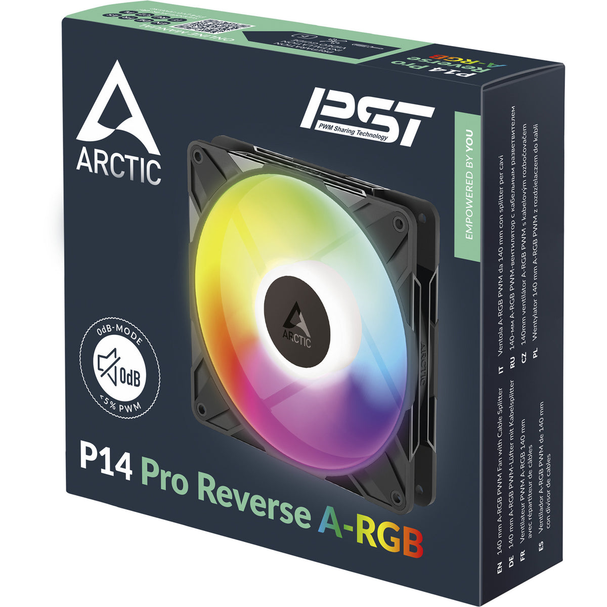 Wentylator obudowy Arctic P14 Pro Reverse a-Rgb (czarny, 140 x 140 x 30 mm, pwm)