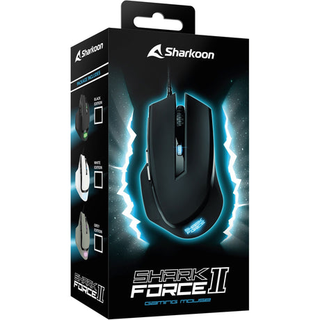 Mysz do gier Sharkoon shark force ii (biała, 400 - 4200 dpi, wielokolorowe diody LED)
