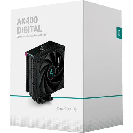 Cyfrowa chłodnica procesora Deepcool AK400 RGB (czarna, 4-pinowe złącze wentylatora PWM)
