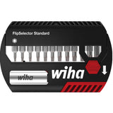 Zestaw bitów Wiha Flip Selector standard 25 mm (czarny czerwony, Torx® 13-częściowy 1 4 c6.3 z zaczepem na pasek)