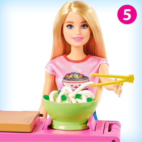 Zestaw Barbie z makaronem i lalka