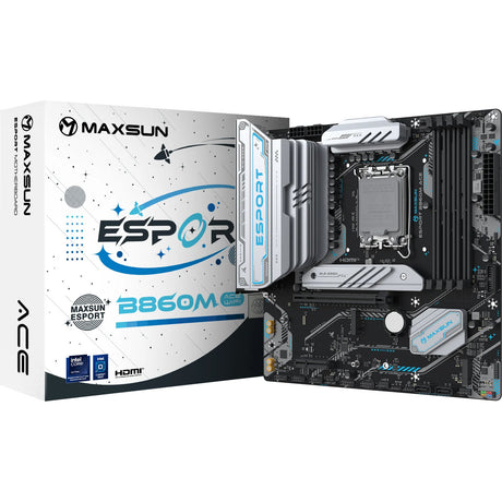Płyta główna Maxsun MS-Esport B860M WiFi Ace Socket 1851 (czarna, RAID, 2,5 GB-LAN, WLAN, BT, dźwięk, µATX)