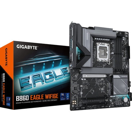 Płyta główna Gigabyte B860 Eagle WiFi 6E z gniazdem 1851 (RAID, 2,5 GB LAN, WiFi 6E, BT, dźwięk, ATX)