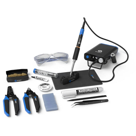 Zestaw narzędzi do lutowania Ifixit fixhub power series lutownica (czarno-niebieski, 100 watów, USB-C, elektrownia)