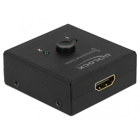 Delock Przełącznik HDMI 2 - 1 dwukierunkowy 4k 60 Hz (czarny)