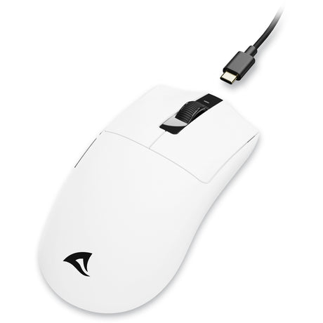 Mysz do gier Sharkoon Fireglider One (biała, 400–12 000 dpi, 2,4 GHz USB)