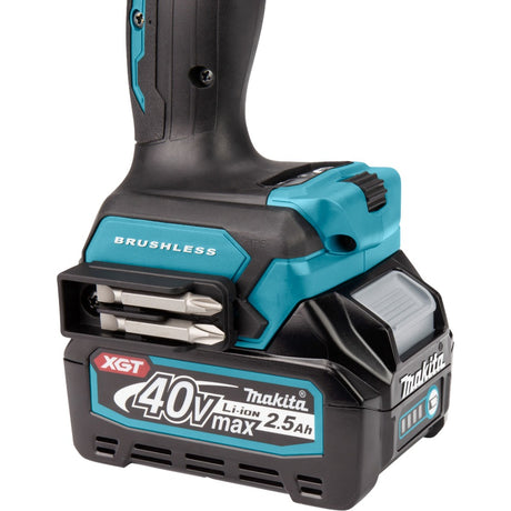 Makita df001gd201 40v max wiertarko-wkrętarka 2,5 Ah akumulator (2 szt.), ładowarka, mbox - df001gd201