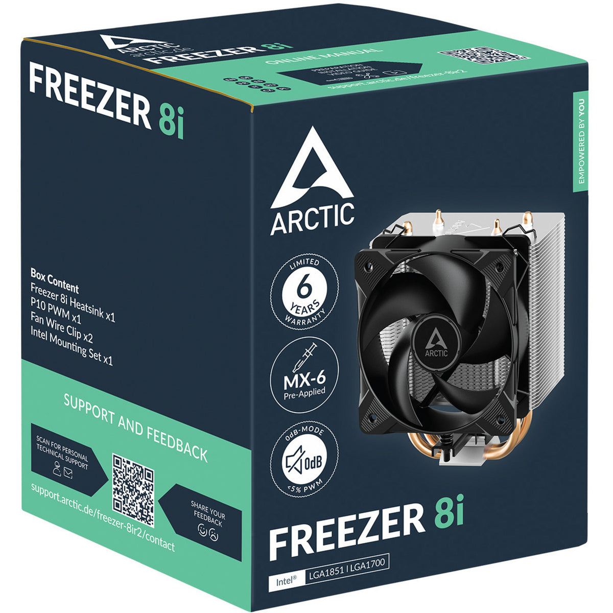 Chłodnica procesora Arctic Zamrażarka 8i (4-pin PWM)