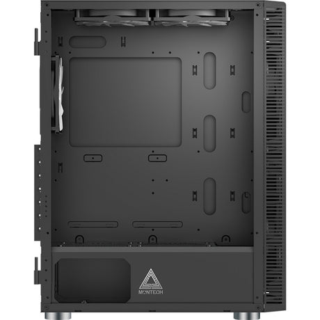 Obudowa midi tower ze szkła Montech x3 (czarna | 3x USB-A | RGB | szkło hartowane)