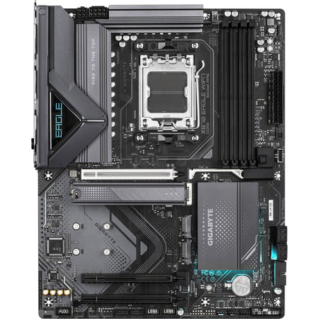 Płyta główna Gigabyte x870 eagle wifi7 z gniazdem am5 (czarno-szara, raid, 2,5 gb-lan, wi-fi 7, bt, dźwięk, atx)