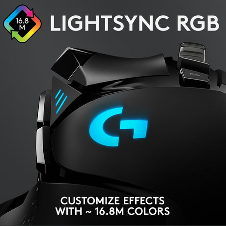 Wysokowydajna mysz do gier Logitech G502 Hero (czarna, 100–25 600 dpi, diody LED rgb)