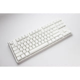 Klawiatura mechaniczna Ducky one 3, klasyczna, czysta biała tkl rgb (biała, układ amerykański (qwerty), wiśnia mx cicha czerwień, 80% (tkl), diody rgb, podwójny strzał pbt, możliwość wymiany podczas pracy, mechanika szarlatanu)