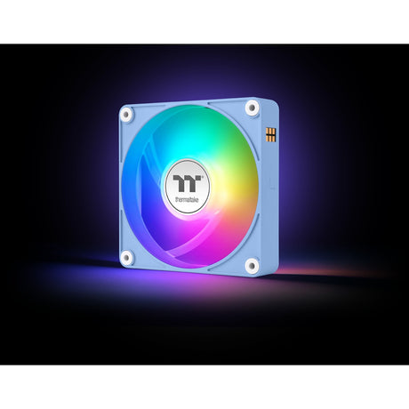 Thermaltake ct120 ex argb Sync wentylator chłodzący do komputera hortensja niebieska (pakiet 3 wentylatorów) wentylatory do obudowy (jasnoniebieski, 3 sztuki, 120 x 120 x 25 mm, pwm)