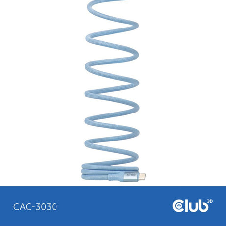 Cewka magnetyczna Club 3D USB-C 240W PD3.1 Niebieski, kabel 2 metry (niebieski)