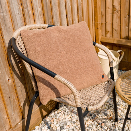Bezprzewodowa poduszka grzewcza Cosy una wełniana 45 x 45 cm (jasnobrązowy, power bank 5000 mah)