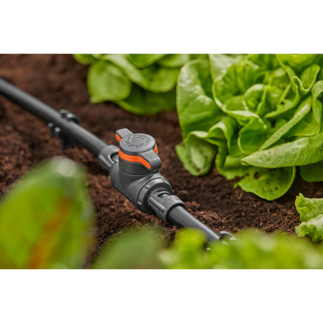 Zawór odcinająco-regulujący Gardena Micro-drip-System 13 mm (1 2 ) (szary pomarańczowy)