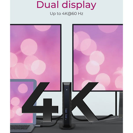 Stacja dokująca Icy box ib-dk2252ac (czarna, USB-A, HDMI, Display Port)
