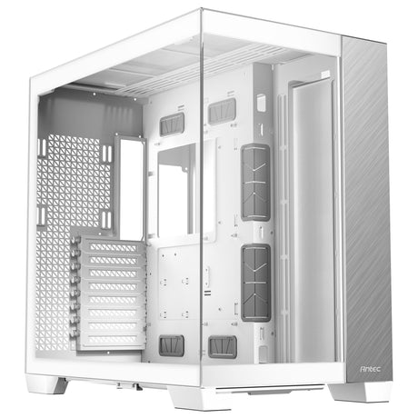 Antec c8 aluminiowa obudowa midi tower (biało-srebrna | 2x USB-A | 1x USB-C | szkło hartowane)