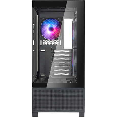 Obudowa mini tower Silverstone lucid 05 (czarna | 2x USB-A | 1x USB-C | RGB | szkło hartowane)