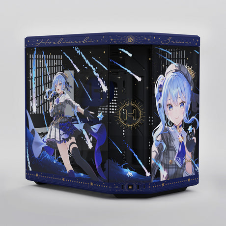 Obudowa midi tower Hyte hoshimachi suisei y70 (niebieska | 2x USB-A | 1x USB-C | szkło hartowane)