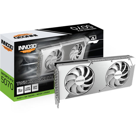 Inno3d geforce rtx 5070 twin x2 oc biała karta graficzna (biała, dlss 4, 3x display port, 1x hdmi 2.1)