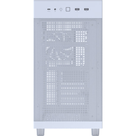 Asus Prime Ap303 - Obudowa Midi Tower z panelem ze szkła hartowanego (biała | 2x USB-A | 1x USB-C | Szkło hartowane)