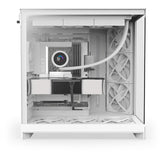 Obudowa midi tower Nzxt h9 flow (biała (matowa) | 2x USB-A | 1x USB-C | szkło hartowane)