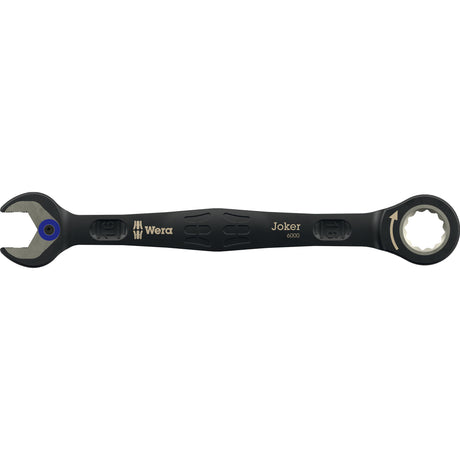 Wera 6000 joker black edycja 11 zestaw 1 zestaw kluczy płasko-oczkowych z grzechotką, 11-częściowy klucz (czarny)
