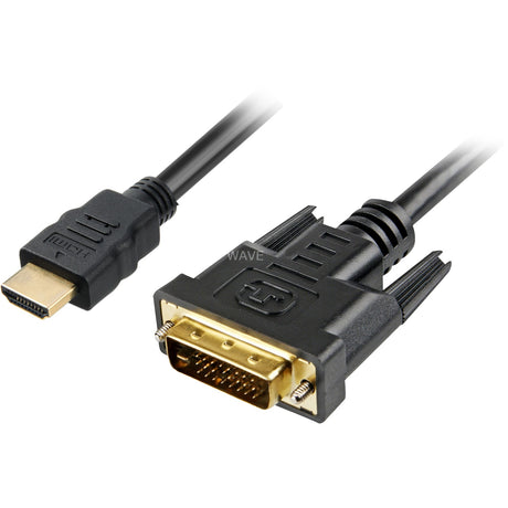 Adapter Sharkoon HDMI > DVI-D (czarny, 2 metry, dual-link)