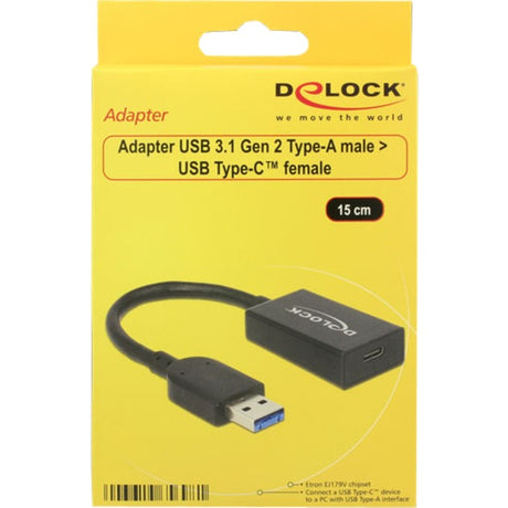Delock konwerter USB-A 3.1 > adapter USB-C (czarny, 0,15 m)
