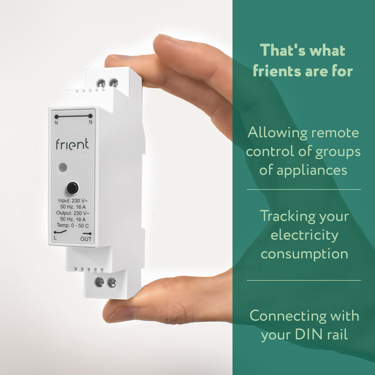 Przekaźnik przekaźnikowy Frient smart din (jasnoszary, zigbee)