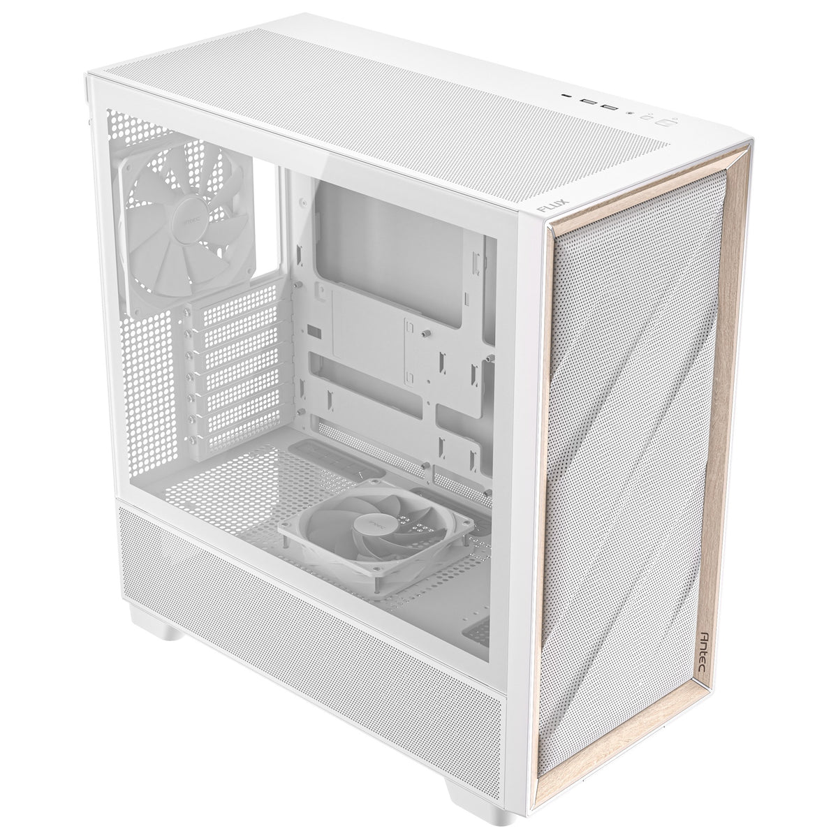 Obudowa Antec Flux Midi Tower (biała | 2x USB-A | 1x USB-C | szkło hartowane)