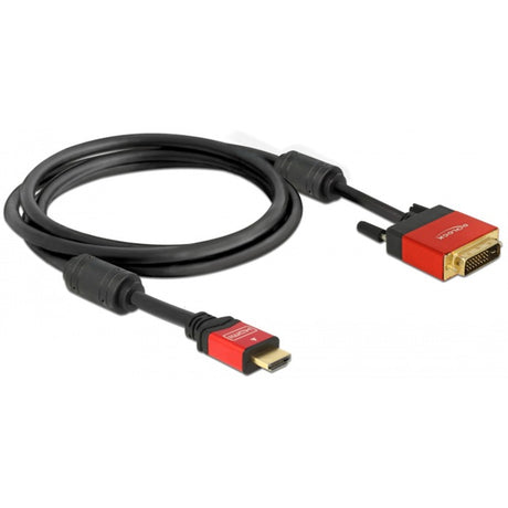 Delock adapter High Speed HDMI A (męski) > DVI (męski) (czarny, 2 metry)